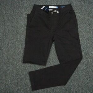Peter Manning Pants Mens 28x28 Black Slim Fit‎ Garment Dyed Chino Trouser NWT